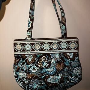Vera Bradley tote bag Retired Java Blue Pattern